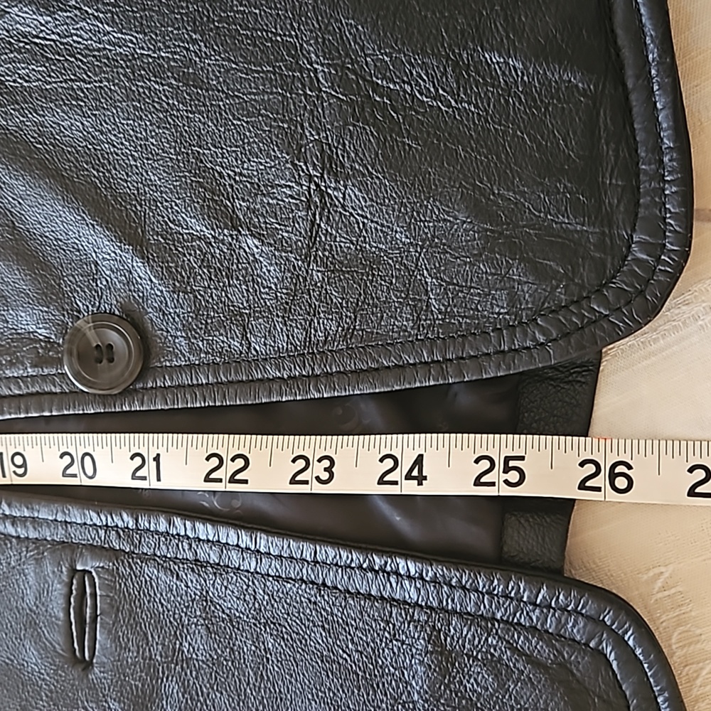 Black Leather jacket, blazer style. - Picture 9 of 10